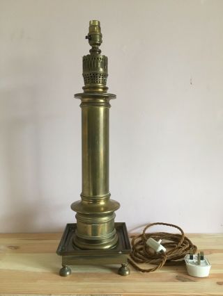 Antique Brass Corinthian Column Table Lamp 360mm (includes Shade)
