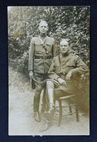 Wwi Rppc Of Unknown Brig.  General And Officer Of The A.  E.  F.