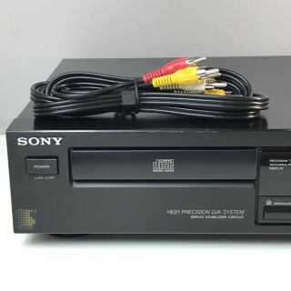 Sony Cdp - 291 Cd Player Compact Disc Japan Vtg 1991 Rca A/v Cable Fast