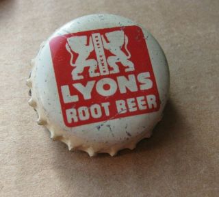 Lyons Root Beer Cork Soda Bottle Cap San Francisco California Ca Vintage Crown