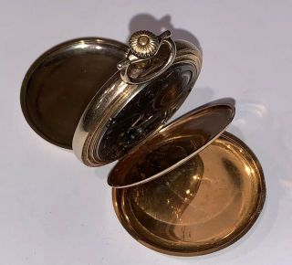 Antique Elgin Hunter Pocket Watch 14k Gold Filled 17 Jewels
