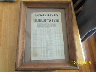 Guilderland Ny,  Vintage Tax Payers Farmers Paper.