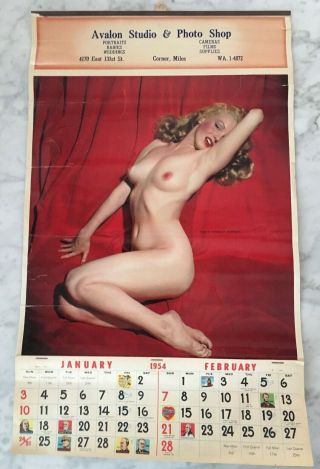 Vintage Marilyn Monroe 1954 " Golden Dreams " Calendar - Authentic