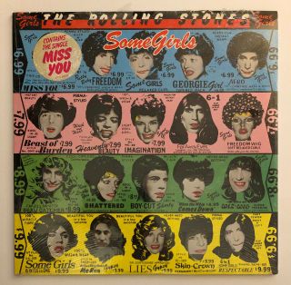 Rolling Stones - Some Girls - 1978 Us 1st Press Banned Cover Hype Sticker
