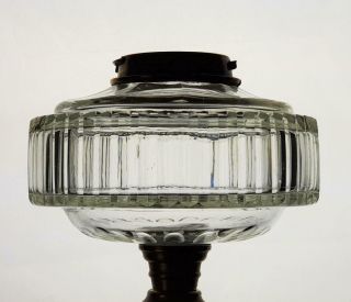Victorian Hinks Cut Glass Kerosene Paraffin Oil Lamp Duplex Font Fount