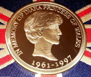 Princess Diana Gold Coin Back Like Sovereign Man Horse In Memory Englands Rose