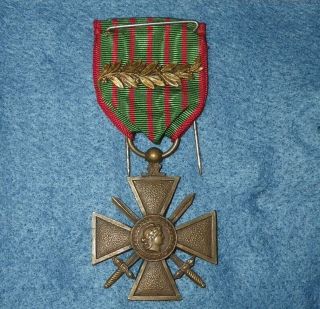 Wwi French Croix De Guerre Medal W Palm - 1914 - 1918
