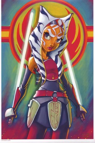 Chrissie Zullo Signed Star Wars Comic Art Print Ahsoka Tano Clone Wars Rebels