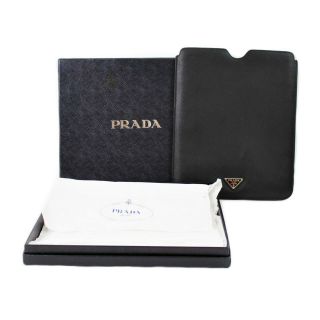 Authentic Vintage Prada Ipad Case Tablet Sleeve Saffiano Leather Made In Italy