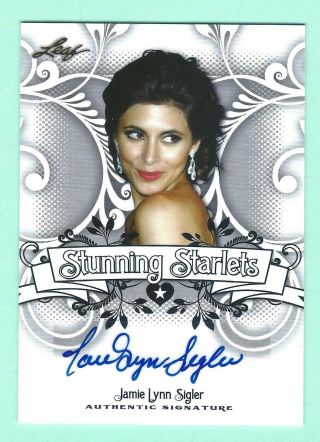 Jamie Lynn Sigler 2014 Leaf Stunning Starlets Auto Autograph Sopranos Actress