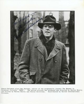 Edward Herrmann In Reds (1981) Hand - Signed 10” X 8” Portrait