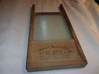 - Antique Glass Washboard,  The Glass King,  National Washboard Co.