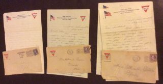 3 Wwi Letters Camp Robinson Infection In Foot,  Inspection,  Drill,  Mess Kit