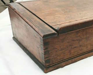 ANTIQUE 19TH CENTURY PINE WOOD TABLE TOP WRITING / DESK SLOPE 2