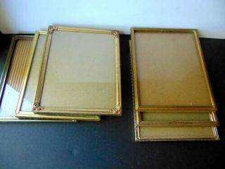 6 Vintage Picture Frames Gold Metal 8 " X 10 "