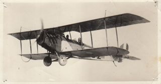 Wwi Snapshot Photo Aef Two Seat Biplane Recon Fighter In Flight 46