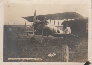 Wwi Photo Captured German Biplane Chasse Fighter Airplane France 15