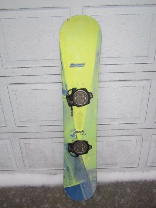 Vintage Morrow Snowboard 143cm W/ K2 Shimano Clicker Bindings