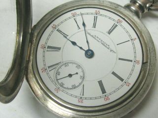 Vintage Waltham 18s/ 17j Coin Silver 58mm Pocket Watch Case 4.  Oz (runs/stop)