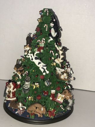 Gary Patterson Artist Danbury Comical Cats Christmas Tree Light Up