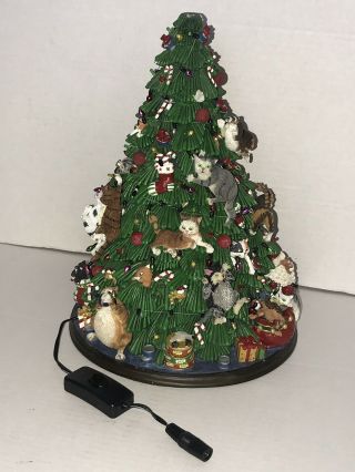 GARY PATTERSON ARTIST DANBURY COMICAL CATS CHRISTMAS TREE LIGHT UP 3