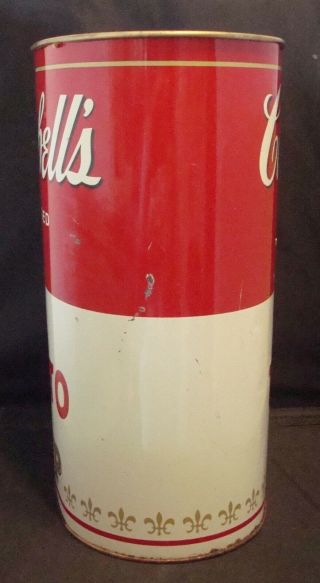 Vintage 1970s Campbell ' s Tomato Soup Metal Trash Can 13 