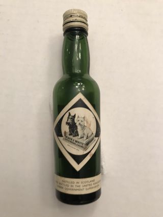 Vintage Black & White Blended Scotch Whisky Miniature Bottle - Empty