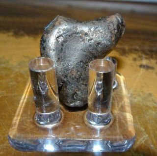 50 gm.  SIKHOTE ALIN IRON METEORITE ; TOP GRADE; RUSSIA WITH STAND; 3