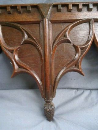 18th Century Oak Carved Gothic Blind Tracery Panel
