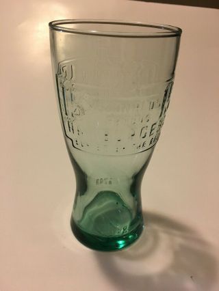 Mcdonalds 1948 Collectible Green Drinking Glass Cup 15 Oz