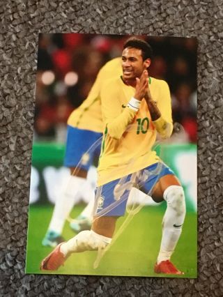 Neymar Hand Signed Photo Autograph Christmas Delivery Available