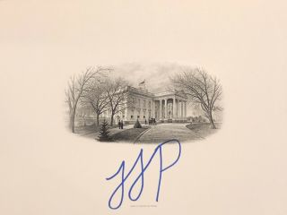 Ivanka Trump Authentic Signed Bureau Print And Engraving Donald Trump Daughter