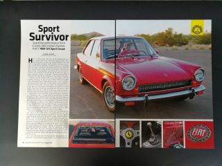 1969 Fiat 124 Sport Coupe - 4 Page Full Color 2015 Article