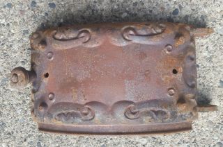 Antique Vintage Round Oak Cast Iron Potbelly Wood Stove Door Part Pot Belly