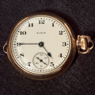 1920 Elgin 7 Jewel Model 2 Grade 462 Size 3/0s Pocket Watch -