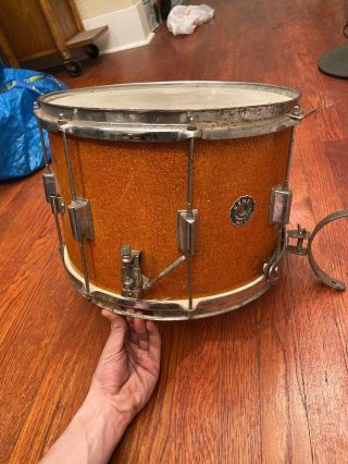 Vintage 1960’s Kent Gold Sparkle Snare Drum 14x10 Blue Badge