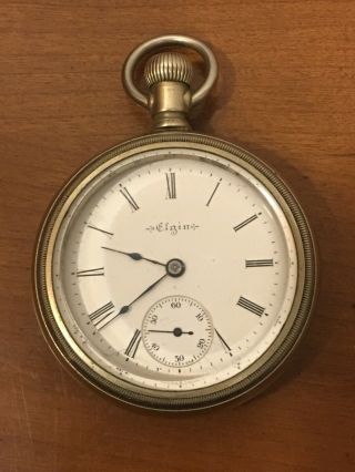 1900 Elgin Pocket Watch Grade 148 Size 18s 17j Swing Case