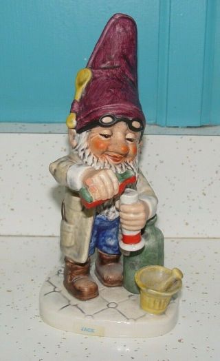 Vintage Goebel Gnome Co Boy Jack The Pharmacist Well 517 Porcelain 1972