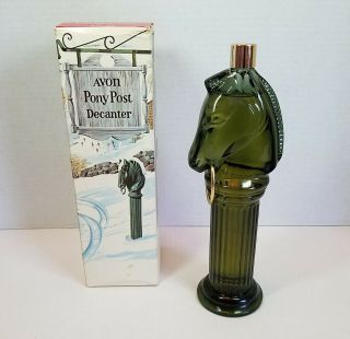 Vintage AVON Pony Post Decanter After Shave Lotion w/ Box. 2