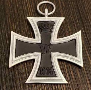 Ww1 Wwi Imperial German Ek2 Iron Cross 1914 1813 With Ribbon