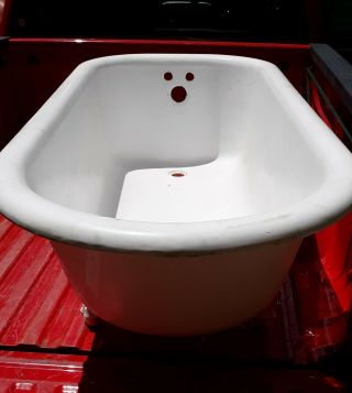 Vintage Antique Cast Iron Claw Foot Tub Bathtub 60 " X 30 "
