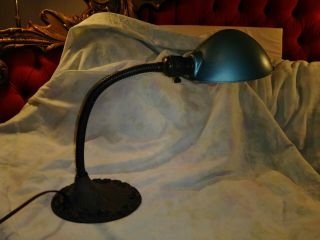 Aladdin Gooseneck Cast Iron Base Industrial Electric Desk Table Lamp Usa