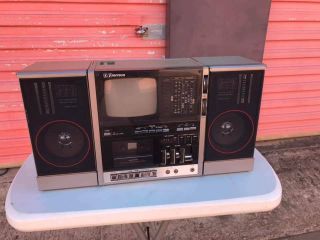 Vintage Emerson Xlc - 555 Television Tv Cassette Radio Boom Box