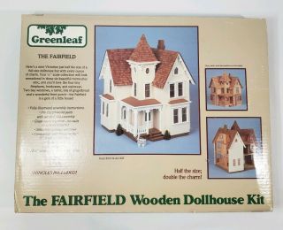 Greenleaf The Fairfield Wooden Doll House Kit Victorian Style 1/2 " Scale Kit