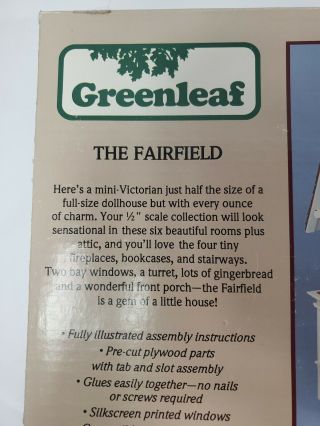 Greenleaf The Fairfield Wooden Doll House Kit Victorian Style 1/2 
