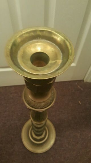 Vintage 31 " Tall Brass Candle Holder