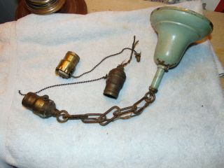 Antique Vintage Brass Industrial Ceiling Light Fixture Brass Sockets Lamp Part