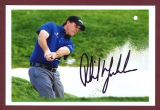 Phil Mickelson Pro Golfer Pga Masters Multi Champion Signed 4x6 Photo C14537
