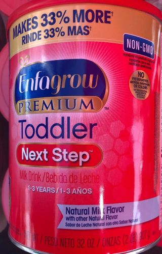 Enfagrow Premium Toddler Next Step Natural Milk Flavor Powder Can 32 Oz Six Pack