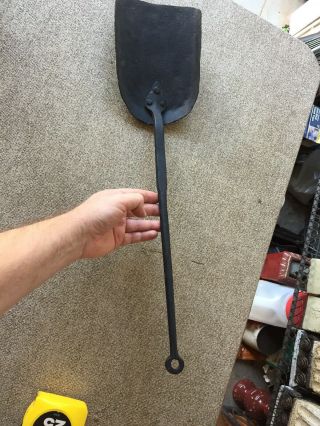 Antique Ash Coal Shovel Fireplace Wrought Iron Hand Hammered